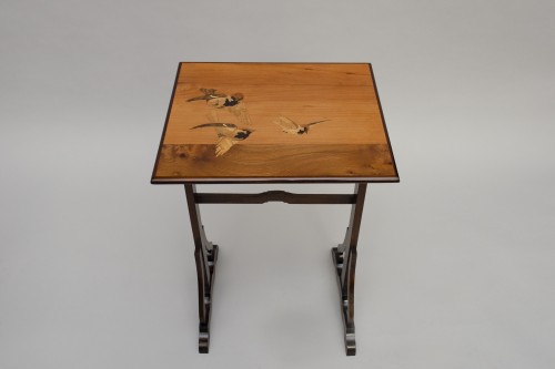 Antiquités - Superbe série de quatre tables gigognes, Emile Gallé à Nancy Vers 1900