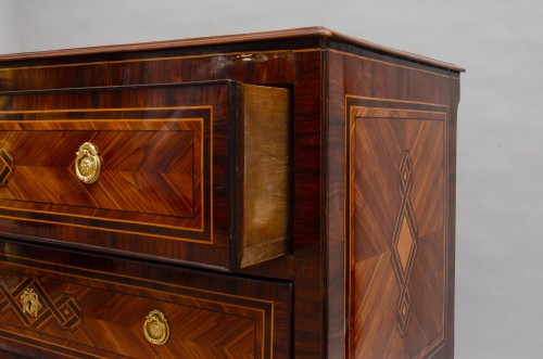 Commode italienne en marqueterie de bois, vers 1800 - Directoire