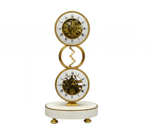 Rare two dails complication clock, Verlinden in Paris Late 18th century