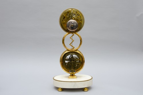 Rare two dails complication clock, Verlinden in Paris Late 18th century - Horology Style Louis XVI