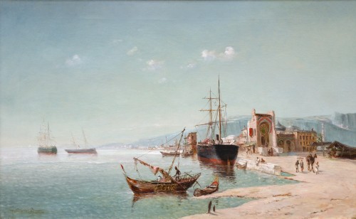 Oriental Harbour view by Jean-Baptiste Durand-Brager (1814- 1879) - 