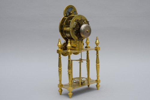 Horlogerie Pendule - Rare pendule à complication portique, Pillard à Troyes Dernier quart du 18e siècle