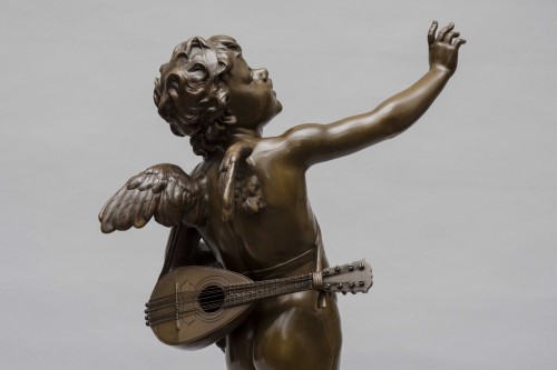 Sculpture Sculpture en Bronze - Amour Chanteur - Bouret Eutrope (1833 - 1906)