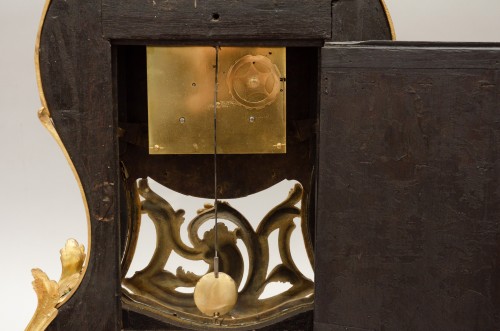 Antiquités - Green Louis XV Cartel clock "Beauvillain à Paris"