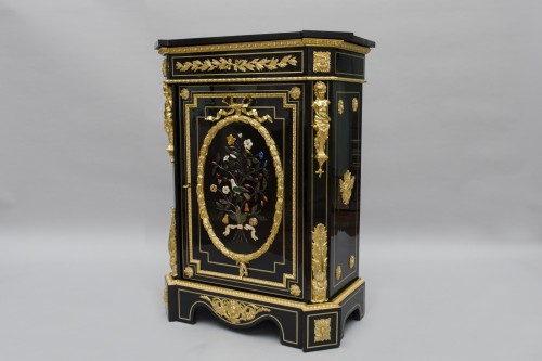 Furniture  - Exquisite Chest "Dresse" with Pietra Dura, BEFORT JEUNE in Paris