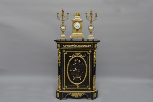 Napoléon III - Exquisite Chest "Dresse" with Pietra Dura, BEFORT JEUNE in Paris