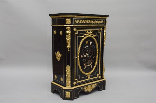 Antiquités - Exquisite Chest "Dresse" with Pietra Dura, BEFORT JEUNE in Paris