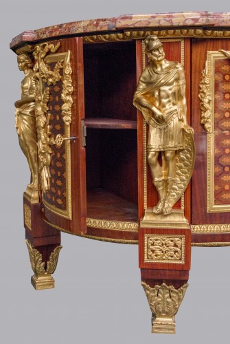 Furniture  - Exceptional Late 19th century Louis XVI’s “warriors” chest, after Riesener