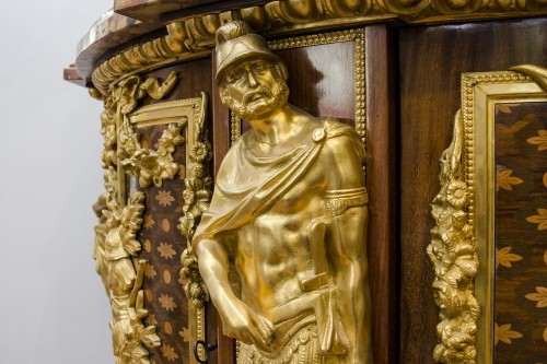 Antiquités - Exceptional Late 19th century Louis XVI’s “warriors” chest, after Riesener