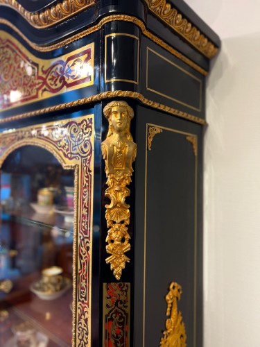 Boulle marquetry display and bookcase, Maison Delafontaine à Paris (Napoleo - 