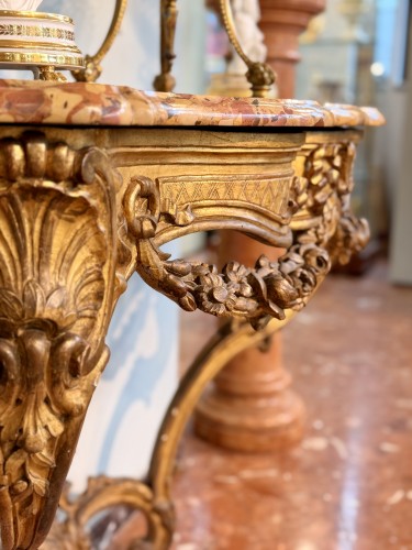 XVIIIe siècle - Console en bois époque Transition
