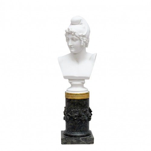 Buste de « Pâris », biscuit et marble, d’après Antonio Canova 19e siècle