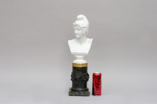 Buste de « Pâris », biscuit et marble, d’après Antonio Canova 19e siècle - Céramiques, Porcelaines Style Restauration - Charles X