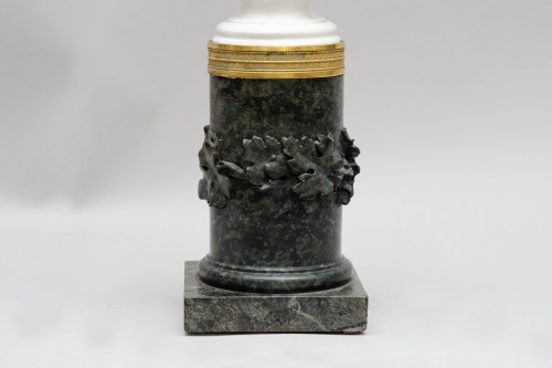 Céramiques, Porcelaines  - Buste de « Pâris », biscuit et marble, d’après Antonio Canova 19e siècle