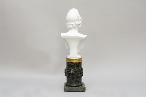 Restauration - Charles X - Buste de « Pâris », biscuit et marble, d’après Antonio Canova 19e siècle
