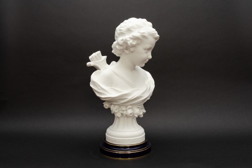 “Cruel Love”, large bisque bust, Agathon Léonard for Sèvres Circa 1919 - 