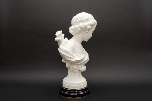 “Cruel Love”, large bisque bust, Agathon Léonard for Sèvres Circa 1919 - Art nouveau