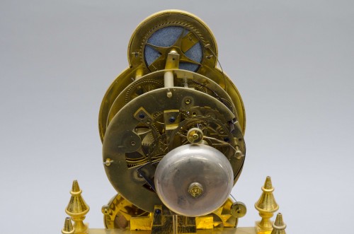Horology  - Skeleton &quot;portique&quot; clock, Pillard in Troyes late 18th century