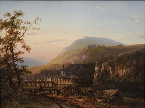 Vue de Dinant - Roth George Andries (Amsterdam 1809-1887) - L'Egide Antiques