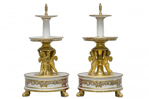 Pair of three tier dessert stands, Feuillet in Paris