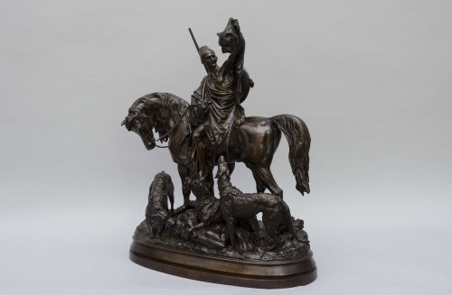 Antiquités - « Le chasseur kabyle revenant de la chasse » - Arthur Waagen (Memel1833- Paris 1898)