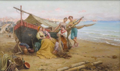 Serenade in Naples by FERRANTI Carlo (1840 - 1908)