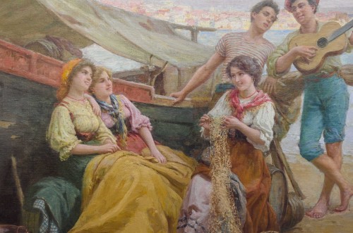 Sérénade à Naplesé - FERRANTI Carlo (1840-1908) - L'Egide Antiques