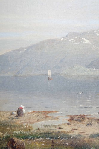 Fjords vues de l'ile de Torget - RASMUSSEN Georg Anton (1842 - 1914) - L'Egide Antiques