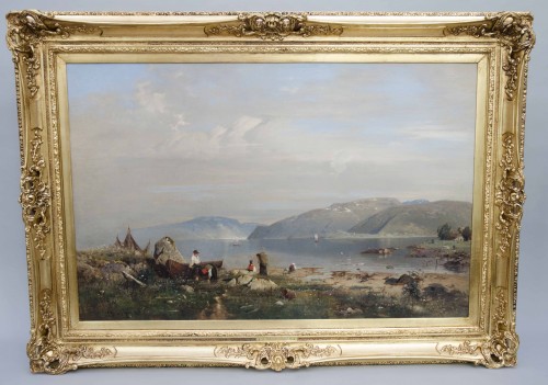 XIXe siècle - Fjords vues de l'ile de Torget - RASMUSSEN Georg Anton (1842 - 1914)