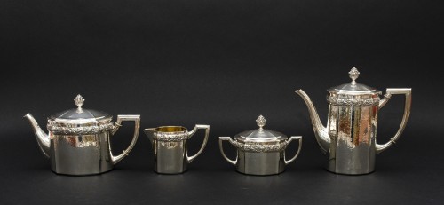 Art Déco - Coffee and tea set in sterling silver, Otto Wolter Germany