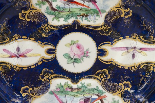 Stunning covered sauce tureen on stand, First period Worcester - 