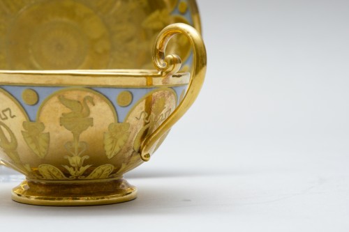 19th century - Empire tea cup and saucer, Dihl in Paris