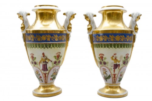 Rare pair of “Chinoiseries” vases, Locré in Paris (1773-1820)