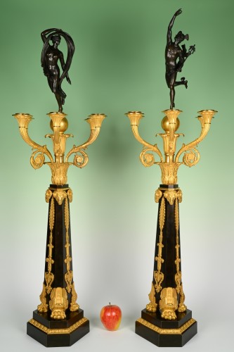 A pair of ormolu Empire candelabras - Lighting Style Empire