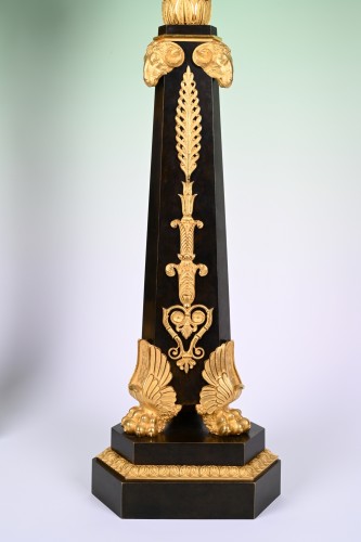 19th century - A pair of ormolu Empire candelabras