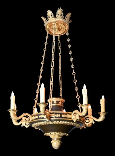 A French Empire discus chandelier - Lighting Style Empire