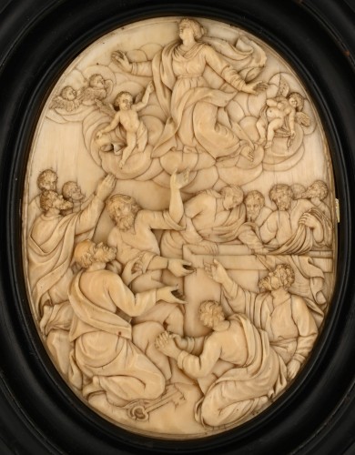 Paire de reliefs en ivoire - Art sacré, objets religieux Style 