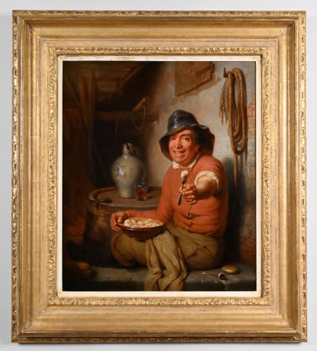 Tableaux et dessins Tableaux XIXe siècle - L'heure du dîner - François Verheyden (1806 - 1889)