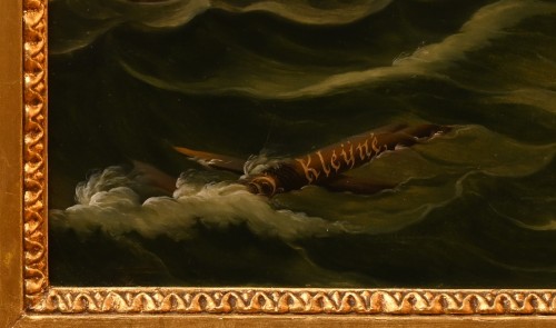 Tableaux et dessins Tableaux XVIIIe siècle - Paysage marin au large de la côte de Vlissingen - David Kleyne (1753-1805)