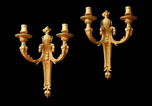 A pair of French Louis XVI style Wall Sconces - Lighting Style Napoléon III