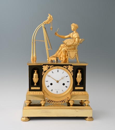 Horology  - Empire pendule,‘Allegory of Painting