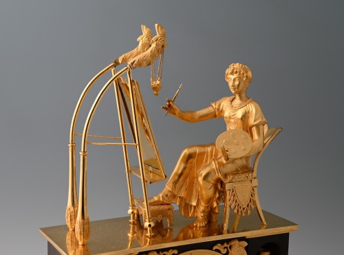 Empire - Empire pendule,‘Allegory of Painting