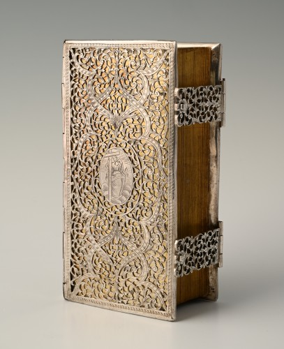 A silver book strap - Religious Antiques Style 