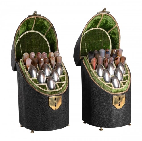 Paire d'étuis à couverts du 18e siècle