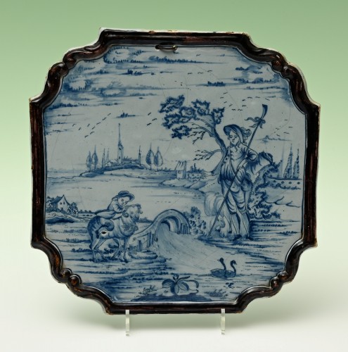Céramiques, Porcelaines  - Une paire de plaques de Delft