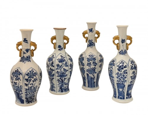 Ensemble de vases en porcelaine chinoise Période Kangxi