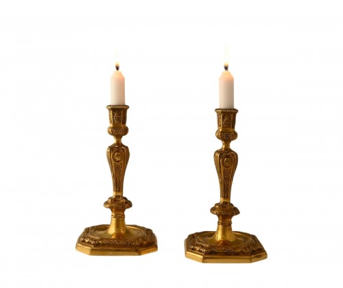 Pair of candlesticks, 18th century