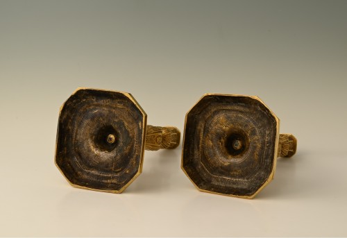Antiquités - Pair of candlesticks, 18th century