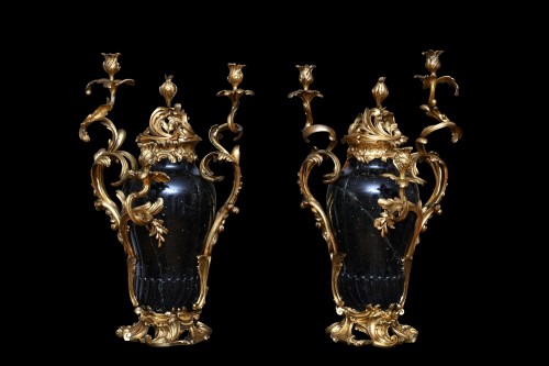 Paire de candélabres, signée "Escalier de Cristal Paris" - Luminaires Style 