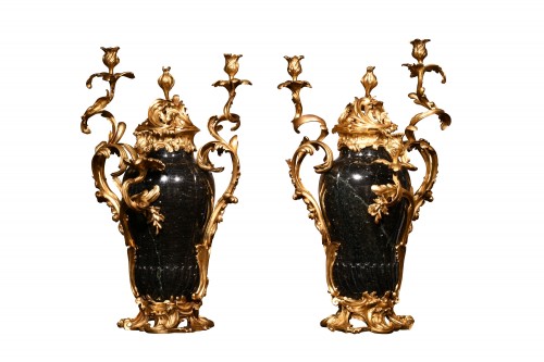 Pair of candelabra, signed ‘’Escalier de Cristal Paris"